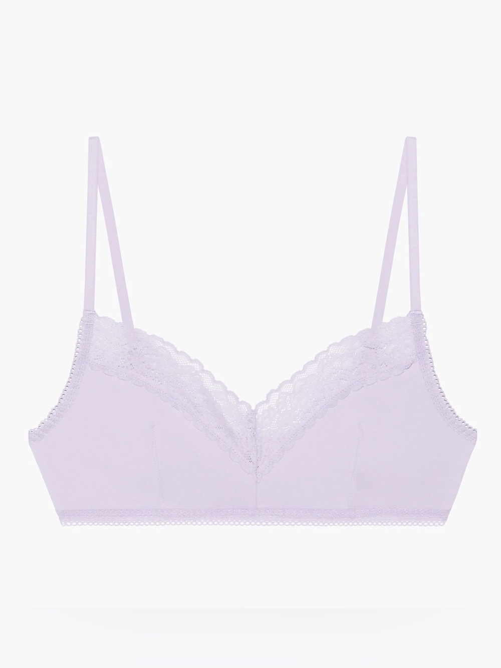 Savage X Fenty COTTON ESSENTIALS LACE TRIM TRIANGLE BRALETTE PURPLE FAIRY DUST L